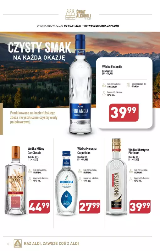 Aldi - gazetka promocyjna Gazetka alkoholowa od poniedziałku 04.11 do soboty 30.11 - strona 10