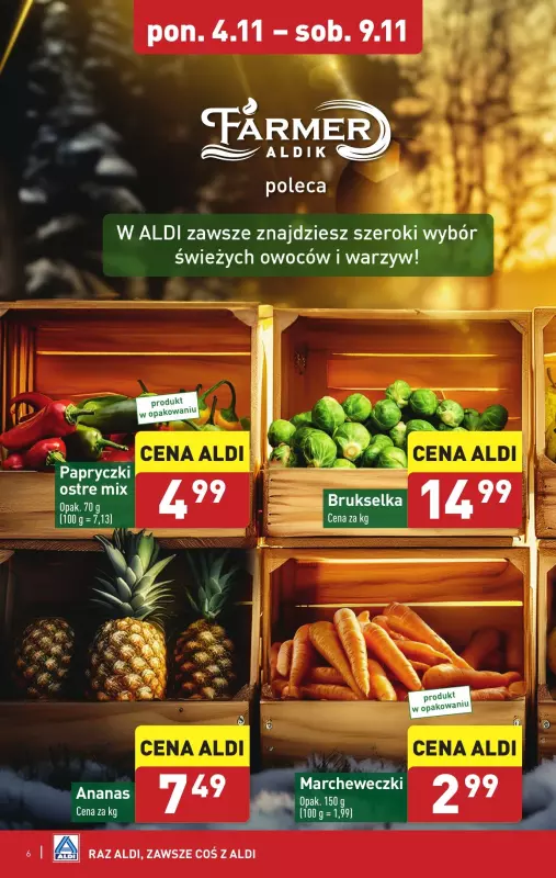 Aldi - gazetka promocyjna Farmer Aldik poleca! od poniedziałku 04.11 do soboty 09.11 - strona 6