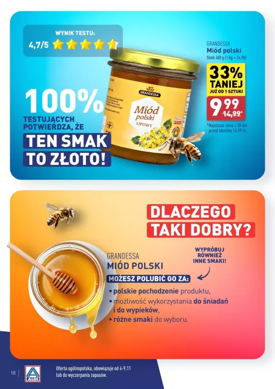 Aldi - gazetka promocyjna Wasz wybór, jakość Aldi! od poniedziałku 04.11 do soboty 09.11 - strona 10