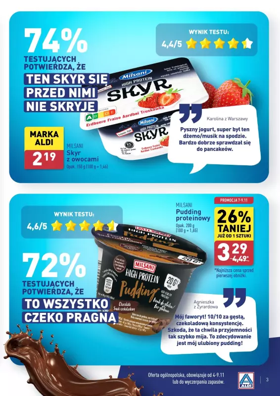 Aldi - gazetka promocyjna Wasz wybór, jakość Aldi! od poniedziałku 04.11 do soboty 09.11 - strona 3