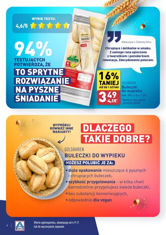 Aldi - gazetka promocyjna Wasz wybór, jakość Aldi! od poniedziałku 04.11 do soboty 09.11 - strona 6