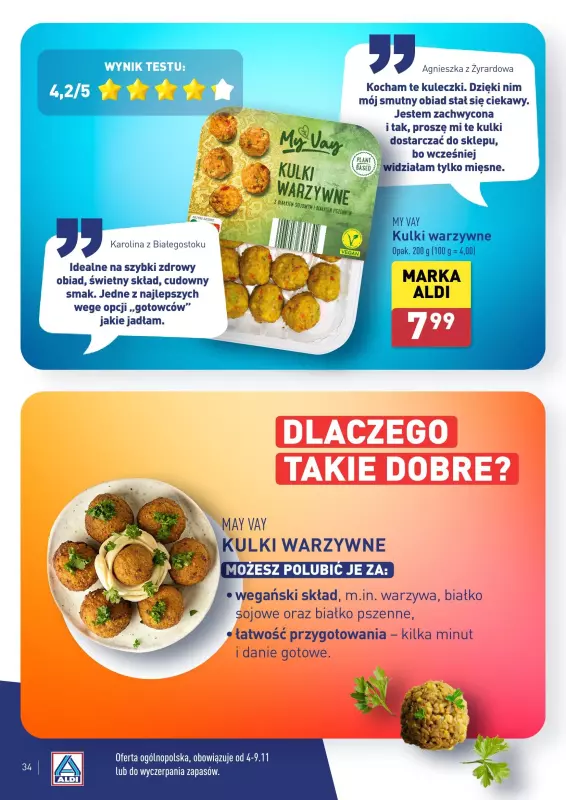 Aldi - gazetka promocyjna Wasz wybór, jakość Aldi! od poniedziałku 04.11 do soboty 09.11 - strona 34