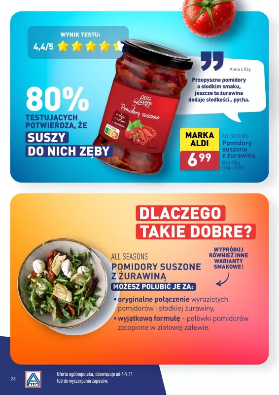 Aldi - gazetka promocyjna Wasz wybór, jakość Aldi! od poniedziałku 04.11 do soboty 09.11 - strona 26