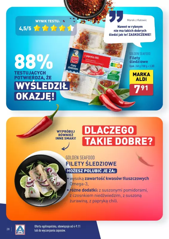 Aldi - gazetka promocyjna Wasz wybór, jakość Aldi! od poniedziałku 04.11 do soboty 09.11 - strona 28