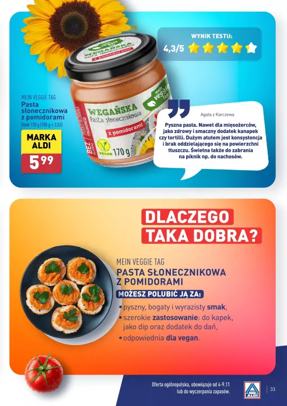 Aldi - gazetka promocyjna Wasz wybór, jakość Aldi! od poniedziałku 04.11 do soboty 09.11 - strona 33