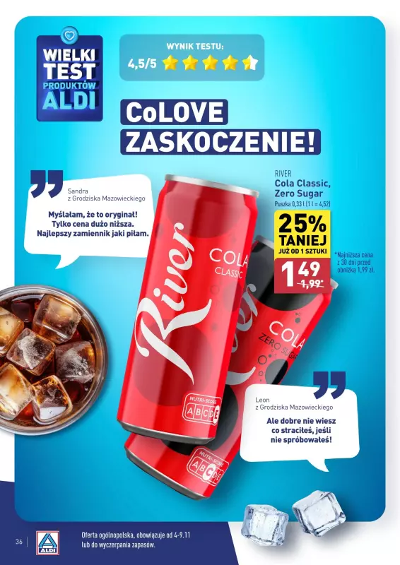 Aldi - gazetka promocyjna Wasz wybór, jakość Aldi! od poniedziałku 04.11 do soboty 09.11 - strona 36