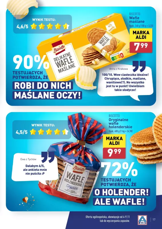 Aldi - gazetka promocyjna Wasz wybór, jakość Aldi! od poniedziałku 04.11 do soboty 09.11 - strona 17