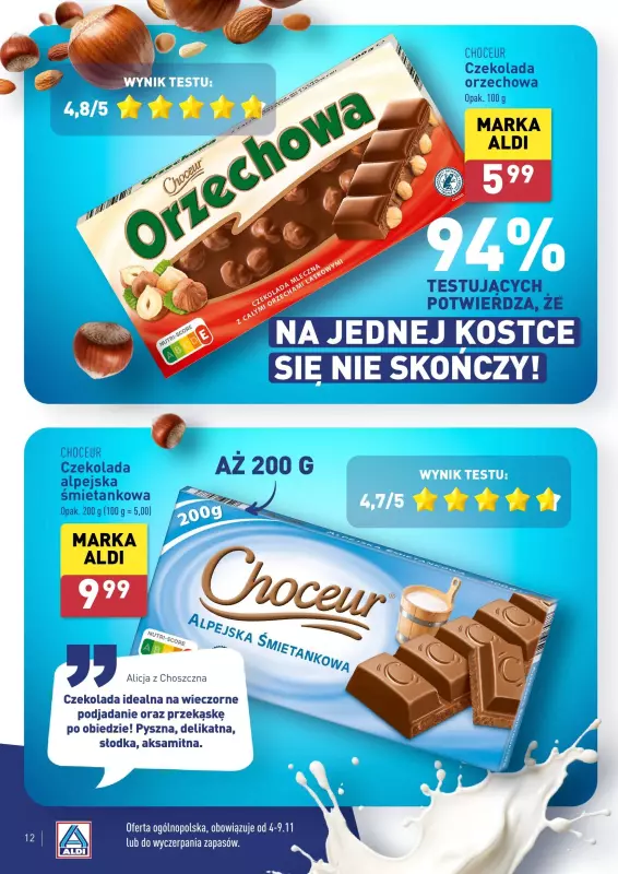 Aldi - gazetka promocyjna Wasz wybór, jakość Aldi! od poniedziałku 04.11 do soboty 09.11 - strona 12