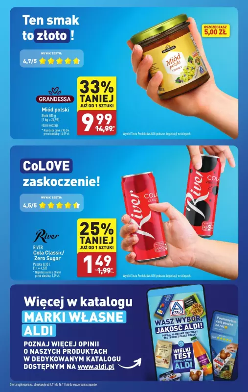 Aldi - gazetka promocyjna Wielki test produktów Aldi od poniedziałku 04.11 do soboty 09.11 - strona 2