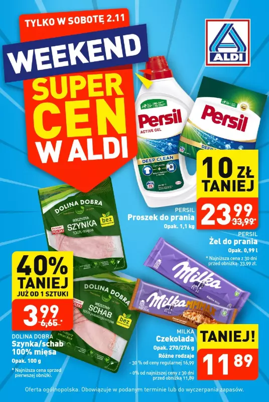 Aldi - gazetka promocyjna Super cena! od soboty 02.11 do soboty 02.11