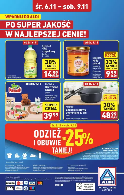 Aldi - gazetka promocyjna Chełm : WIELKIE OTWARCIE już w środę : 06.11! od środy 06.11 do soboty 09.11 - strona 32