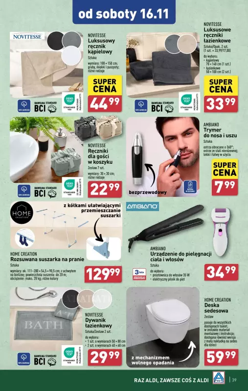 Aldi - gazetka promocyjna Pełny katalog! od wtorku 12.11 do soboty 16.11 - strona 39