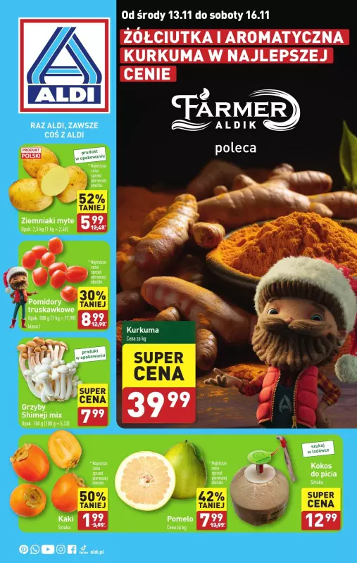 Aldi - gazetka promocyjna Farmer Aldik poleca! od środy 13.11 do soboty 16.11