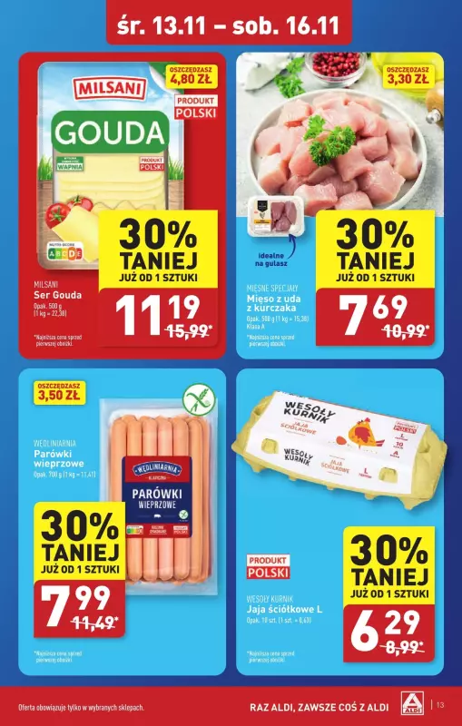 Aldi - gazetka promocyjna Strzegom : WIELKIE OTWARCIE już w środę : 13.11! od środy 13.11 do soboty 16.11 - strona 13