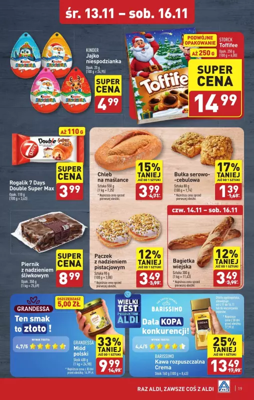 Aldi - gazetka promocyjna Strzegom : WIELKIE OTWARCIE już w środę : 13.11! od środy 13.11 do soboty 16.11 - strona 19