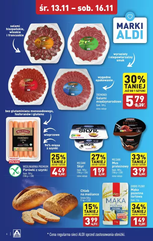 Aldi - gazetka promocyjna Strzegom : WIELKIE OTWARCIE już w środę : 13.11! od środy 13.11 do soboty 16.11 - strona 6