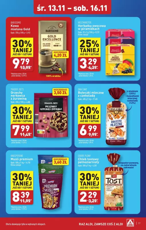 Aldi - gazetka promocyjna Strzegom : WIELKIE OTWARCIE już w środę : 13.11! od środy 13.11 do soboty 16.11 - strona 17