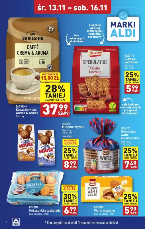 Aldi - gazetka promocyjna Strzegom : WIELKIE OTWARCIE już w środę : 13.11! od środy 13.11 do soboty 16.11 - strona 8