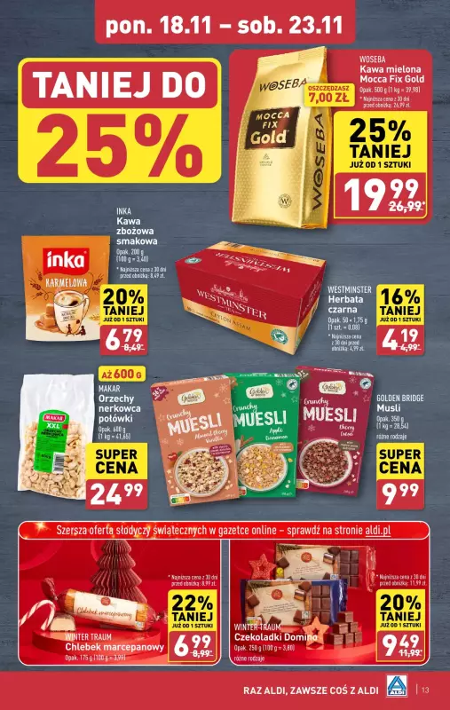 Aldi - gazetka promocyjna Pełny katalog! od poniedziałku 18.11 do soboty 23.11 - strona 13