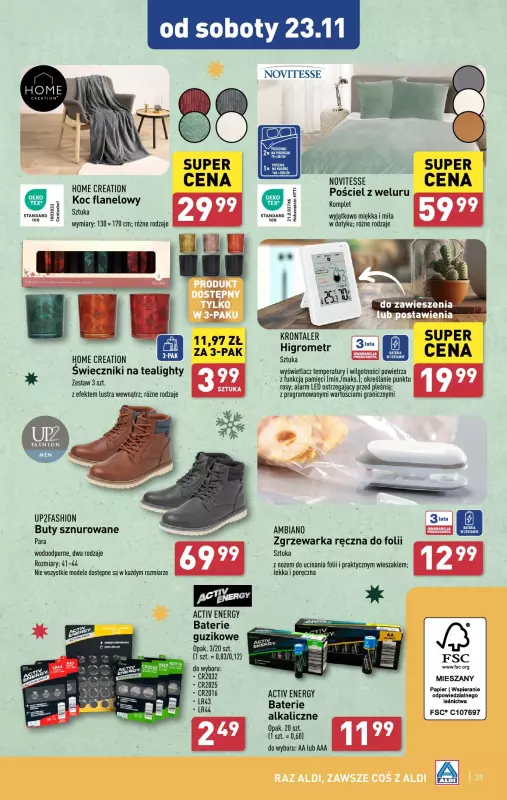 Aldi - gazetka promocyjna Pełny katalog! od poniedziałku 18.11 do soboty 23.11 - strona 39