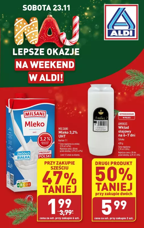 Aldi - gazetka promocyjna Najlepsze okazje na weekend! od soboty 23.11 do soboty 23.11