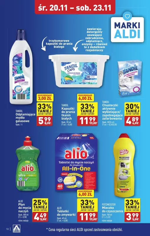 Aldi - gazetka promocyjna Sokołów Podlaski: WIELKIE OTWARCIE już w środę: 20.11! od środy 20.11 do soboty 23.11 - strona 10