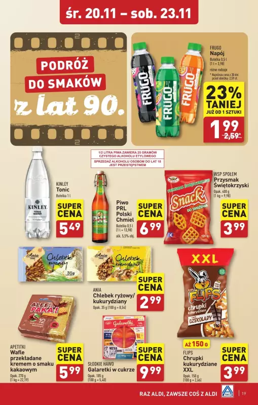 Aldi - gazetka promocyjna Sokołów Podlaski: WIELKIE OTWARCIE już w środę: 20.11! od środy 20.11 do soboty 23.11 - strona 19