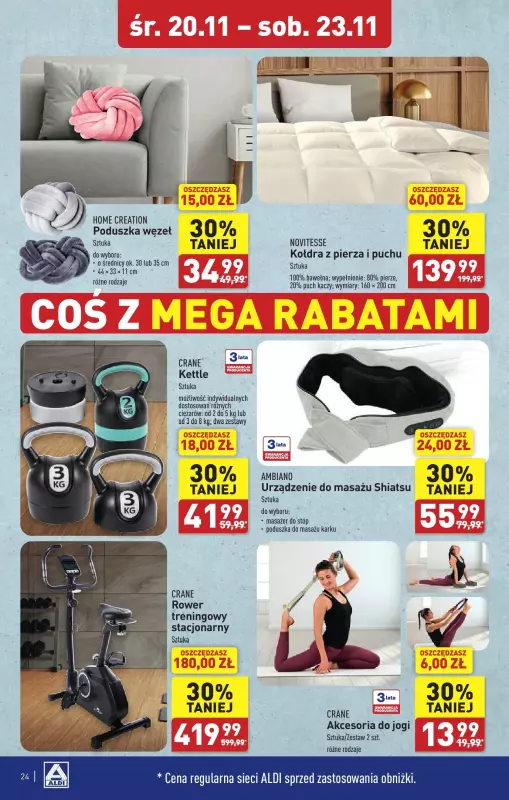 Aldi - gazetka promocyjna Sokołów Podlaski: WIELKIE OTWARCIE już w środę: 20.11! od środy 20.11 do soboty 23.11 - strona 24