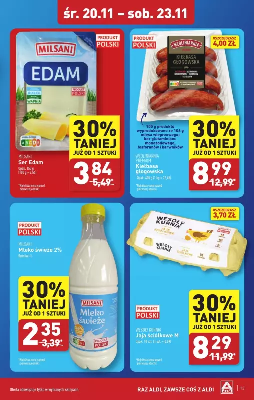 Aldi - gazetka promocyjna Sokołów Podlaski: WIELKIE OTWARCIE już w środę: 20.11! od środy 20.11 do soboty 23.11 - strona 13