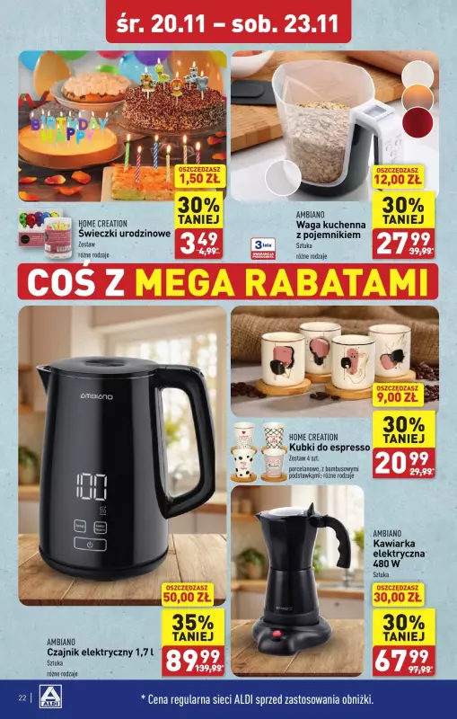 Aldi - gazetka promocyjna Sokołów Podlaski: WIELKIE OTWARCIE już w środę: 20.11! od środy 20.11 do soboty 23.11 - strona 22