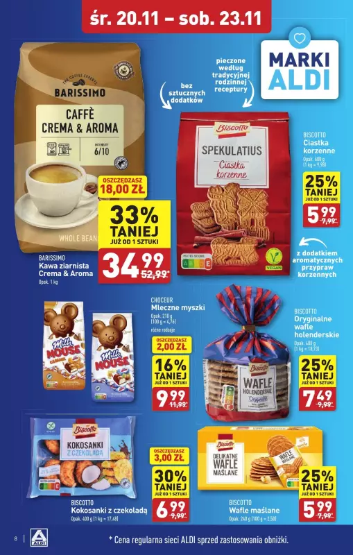 Aldi - gazetka promocyjna Sokołów Podlaski: WIELKIE OTWARCIE już w środę: 20.11! od środy 20.11 do soboty 23.11 - strona 8