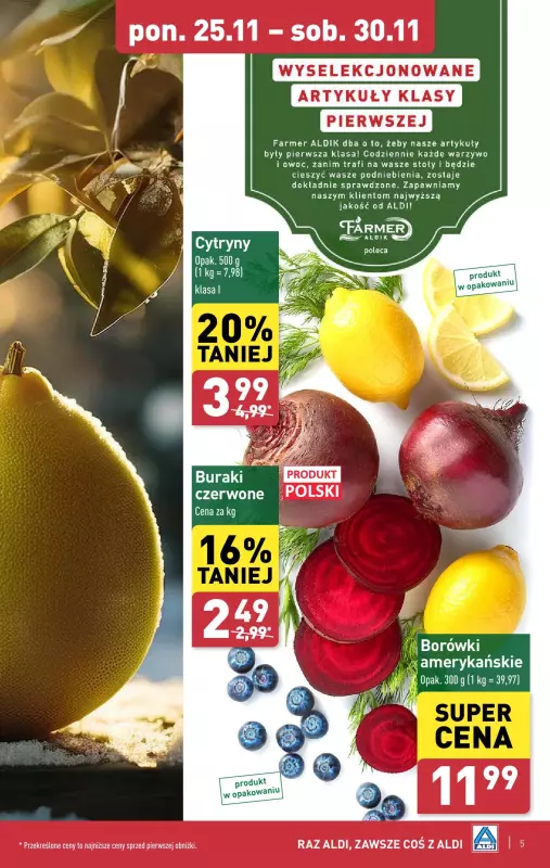 Aldi - gazetka promocyjna Pełny katalog! od poniedziałku 25.11 do soboty 30.11 - strona 5