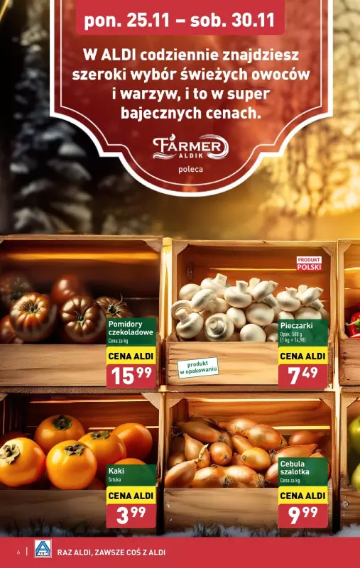 Aldi - gazetka promocyjna Farmer Aldik poleca! od poniedziałku 25.11 do soboty 30.11 - strona 6