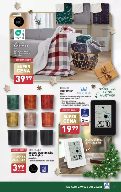 Aldi - gazetka promocyjna Świąteczne prezenty od niedzieli 24.11 do soboty 30.11 - strona 15