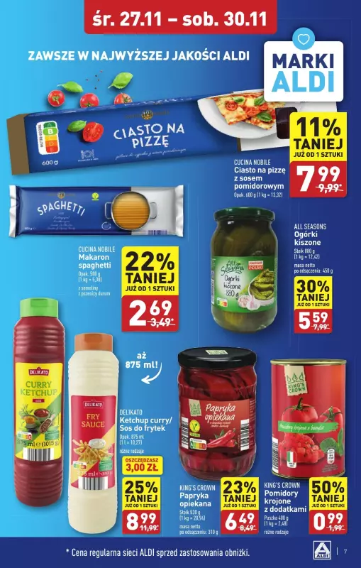 Aldi - gazetka promocyjna KOWALE: WIELKIE OTWARCIE już w środę : 27.11! od środy 27.11 do soboty 30.11 - strona 7