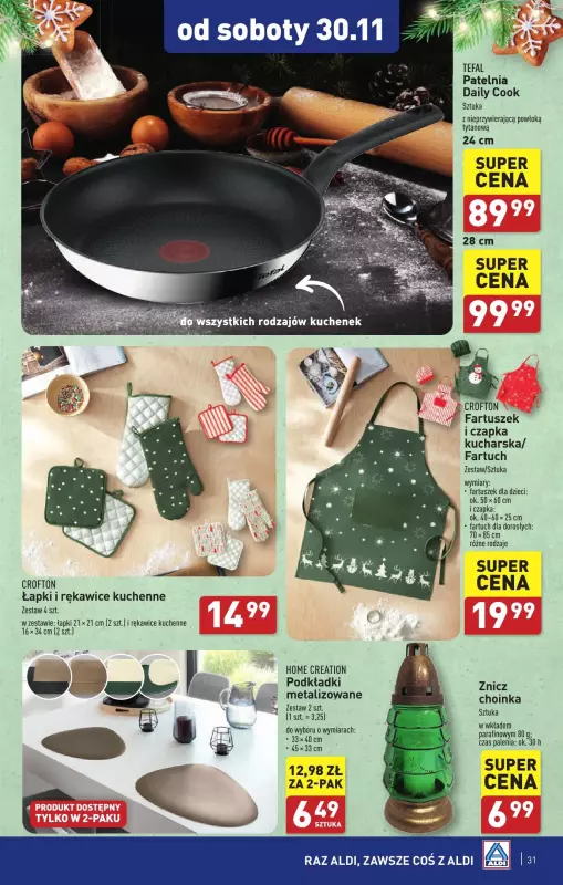 Aldi - gazetka promocyjna KOWALE: WIELKIE OTWARCIE już w środę : 27.11! od środy 27.11 do soboty 30.11 - strona 31