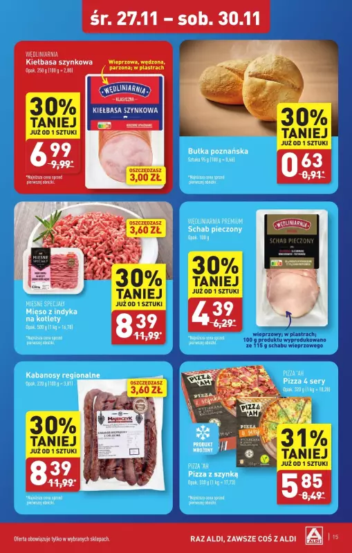 Aldi - gazetka promocyjna KOWALE: WIELKIE OTWARCIE już w środę : 27.11! od środy 27.11 do soboty 30.11 - strona 15