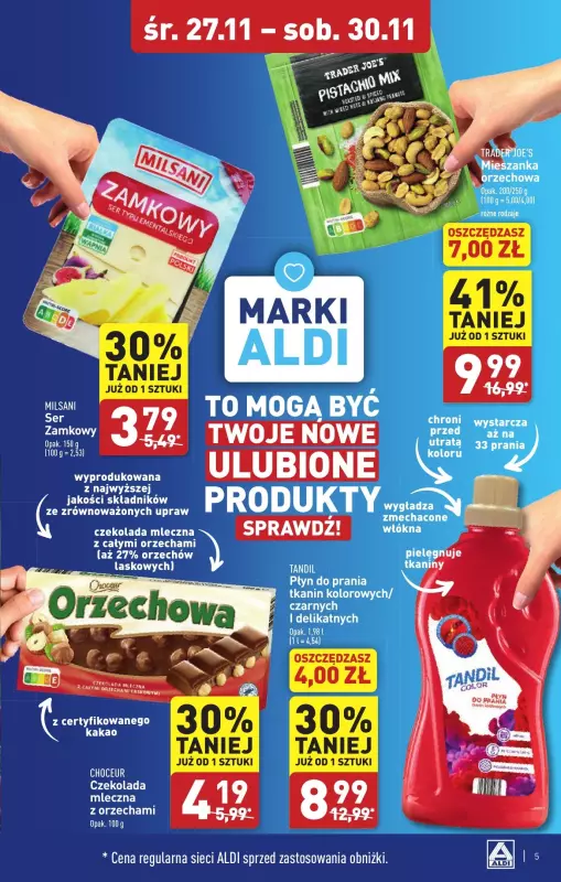 Aldi - gazetka promocyjna KOWALE: WIELKIE OTWARCIE już w środę : 27.11! od środy 27.11 do soboty 30.11 - strona 5