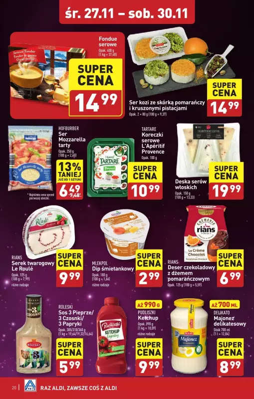 Aldi - gazetka promocyjna KOWALE: WIELKIE OTWARCIE już w środę : 27.11! od środy 27.11 do soboty 30.11 - strona 20