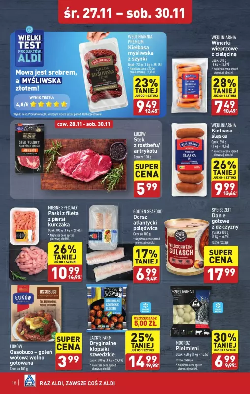 Aldi - gazetka promocyjna KOWALE: WIELKIE OTWARCIE już w środę : 27.11! od środy 27.11 do soboty 30.11 - strona 18