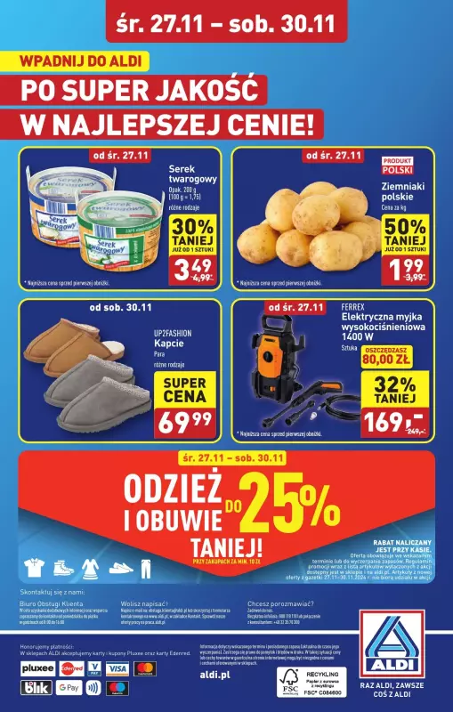 Aldi - gazetka promocyjna NOWY TARG: WIELKIE OTWARCIE już w środę : 27.11! od środy 27.11 do soboty 30.11 - strona 32