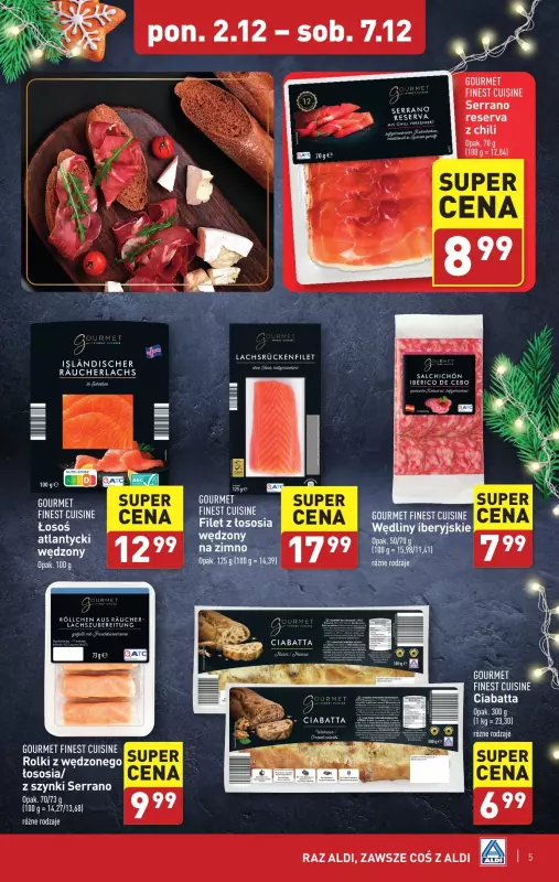 Aldi - gazetka promocyjna Produkty Gourmet od poniedziałku 02.12 do soboty 07.12 - strona 5