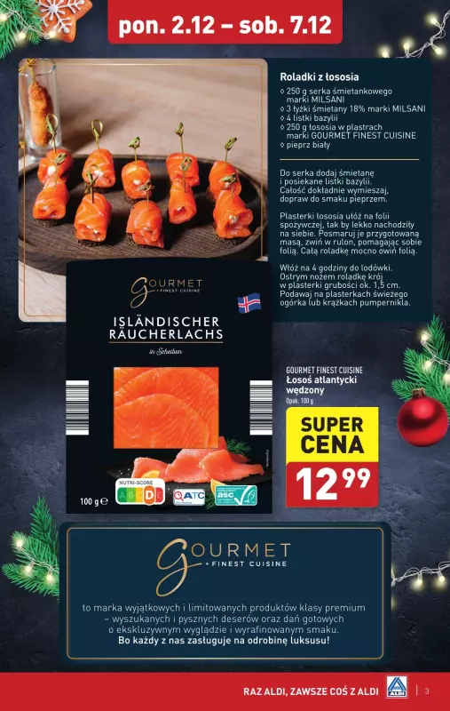 Aldi - gazetka promocyjna Produkty Gourmet od poniedziałku 02.12 do soboty 07.12 - strona 3