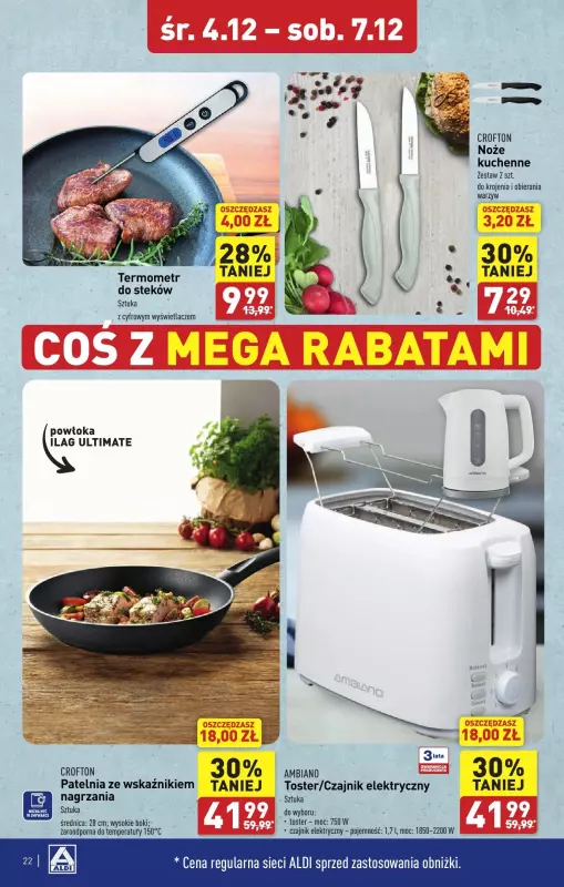 Aldi - gazetka promocyjna ŁUKÓW : WIELKIE OTWARCIE już w środę : 04.12! od środy 04.12 do soboty 07.12 - strona 22