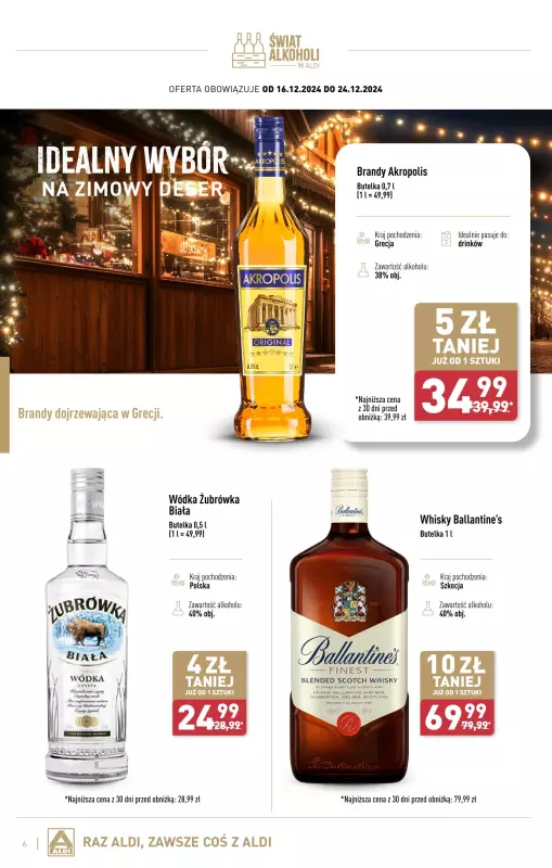 Aldi - gazetka promocyjna Świat alkoholi w Aldi od poniedziałku 02.12 do soboty 04.01 - strona 6