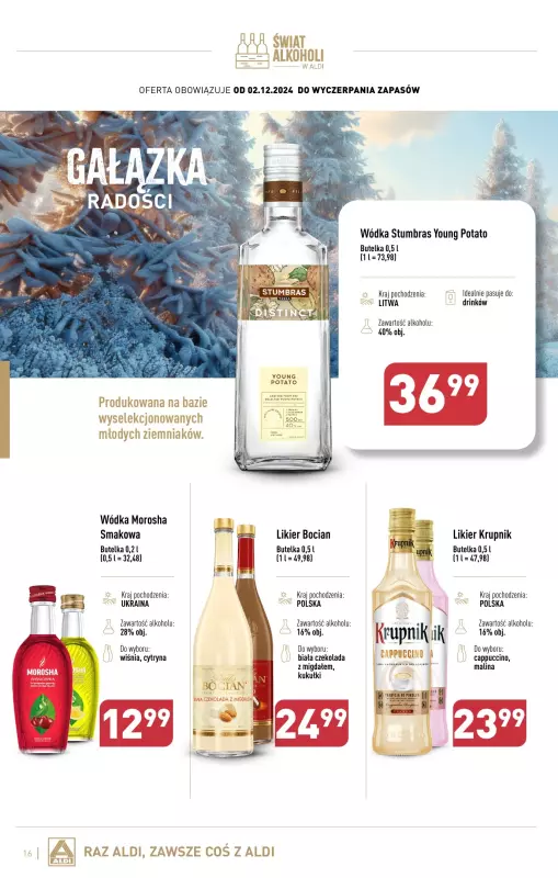 Aldi - gazetka promocyjna Świat alkoholi w Aldi od poniedziałku 02.12 do soboty 04.01 - strona 16