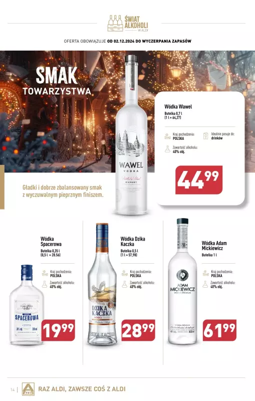 Aldi - gazetka promocyjna Świat alkoholi w Aldi od poniedziałku 02.12 do soboty 04.01 - strona 14