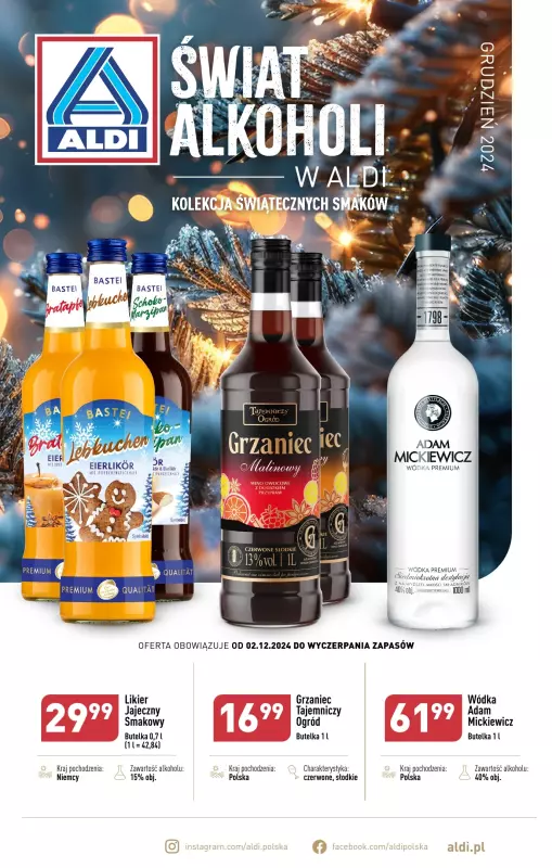 Aldi - gazetka promocyjna Świat alkoholi w Aldi od poniedziałku 02.12 do soboty 04.01