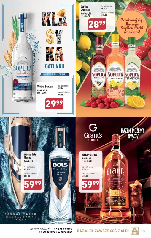 Aldi - gazetka promocyjna Świat alkoholi w Aldi od poniedziałku 02.12 do soboty 04.01 - strona 21