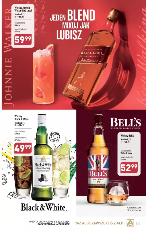 Aldi - gazetka promocyjna Świat alkoholi w Aldi od poniedziałku 02.12 do soboty 04.01 - strona 23